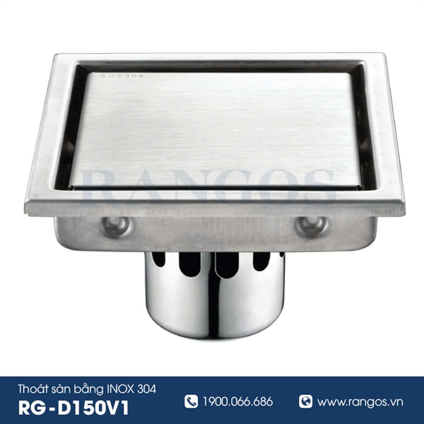 Thoát sàn nhà tắm cao cấp INOX 304 RG-D150V1