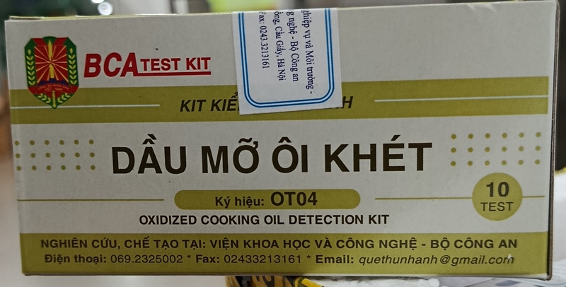 KIT Kiểm tra nhanh dầu mỡ ôi khét (OT04) (Hộp 10 test)