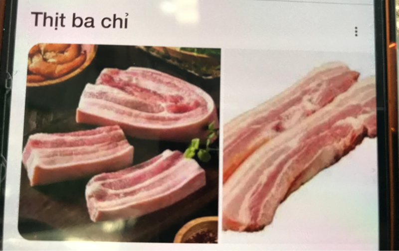 Thịt ba chỉ loại 1