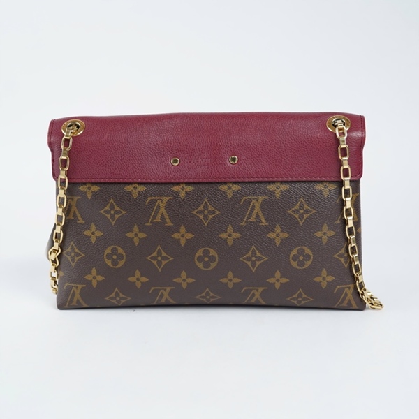 Túi LV Pallas Chain hoa nâu nắp đỏ (MI2144) sz27 (TH) KG+