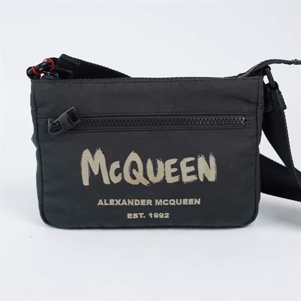 Túi Alexander Mcqueen đeo chéo đen (663144-603695) sz20 (TH) KG+