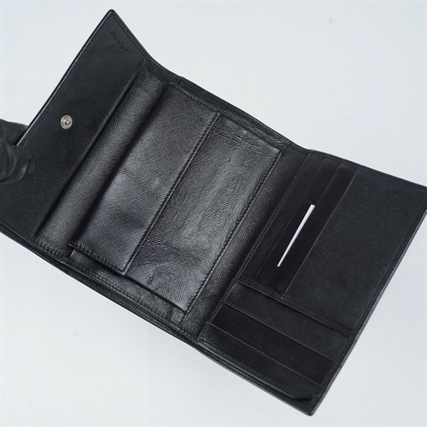 Ví Prada đen gập 3 (TH) KG+