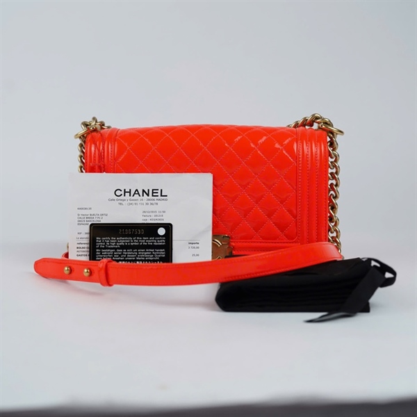 Túi Chanel Boy cam (21967530) sz25 KG+
