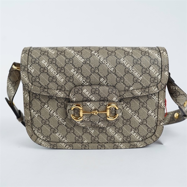 Túi GG & Balenciaga 1955 xám (602204-520981) sz25 (TH) KG+