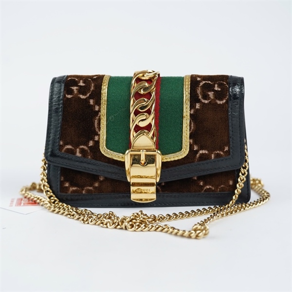 Túi GG Sylvie nâu (494646-2067) sz16 (TH) KG+