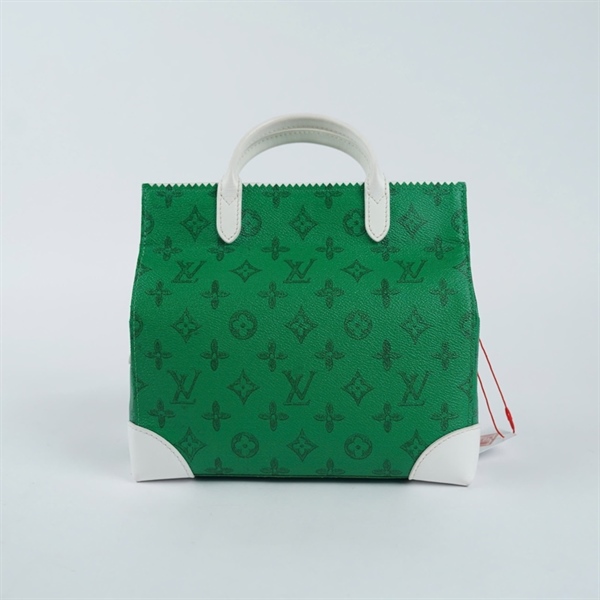 Túi LV Handle hoa xanh in chữ sz23 (TH) KG+