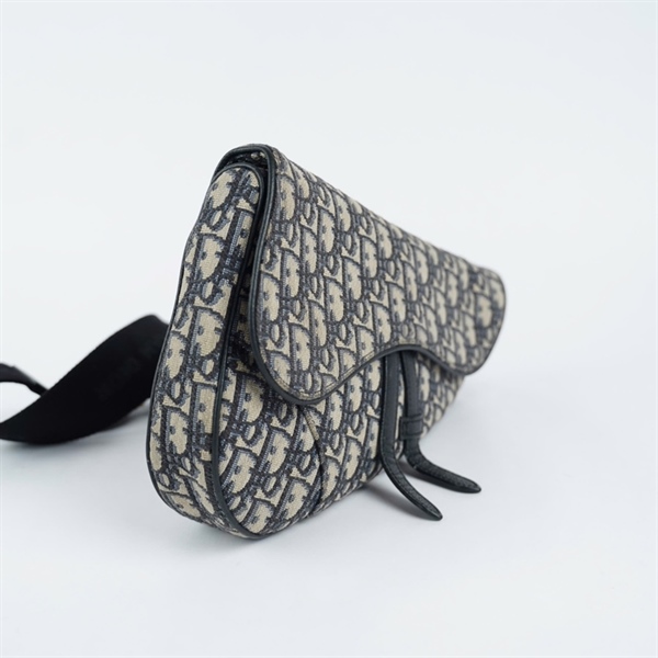 Túi Dior Saddle xám (02-BO-0149) sz19 (miệng túi sz26) (TH) KG+