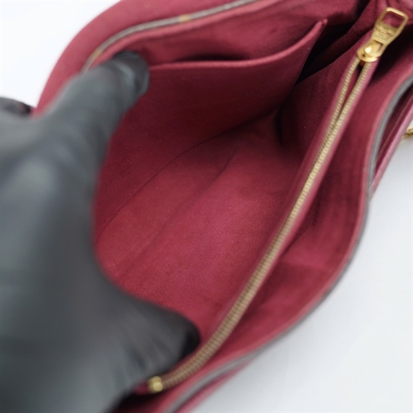 Túi LV Pallas Chain hoa nâu nắp đỏ (MI2144) sz27 (TH) KG+