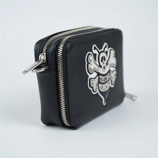 Túi Dior đeo chéo đen đầu lâu (10-BO-0250) sz17 (TH) KG+