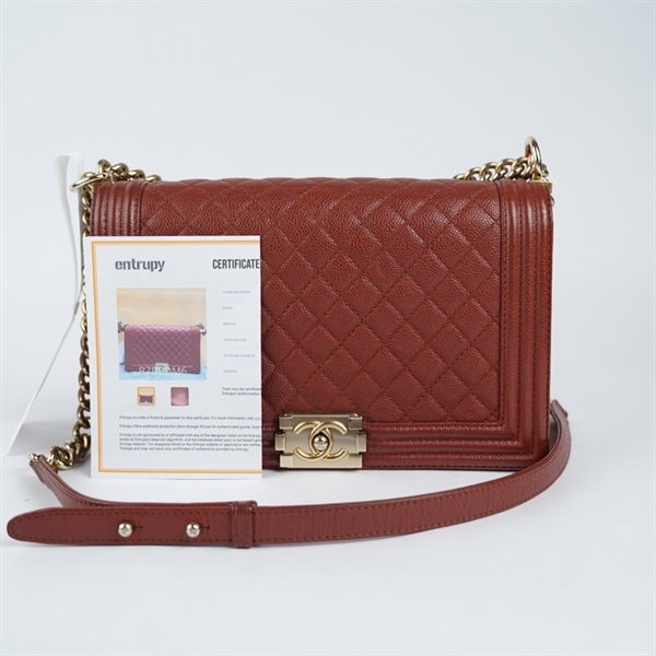 Túi Chanel Boy đỏ (20038959) sz28 (A-T) KG+