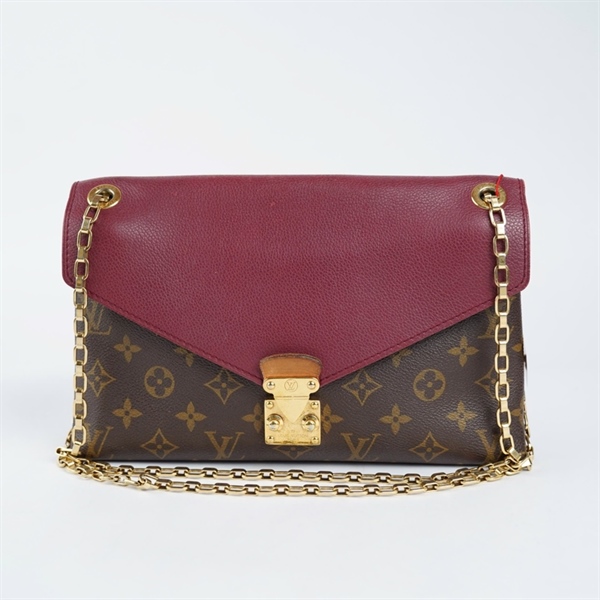 Túi LV Pallas Chain hoa nâu nắp đỏ (MI2144) sz27 (TH) KG+