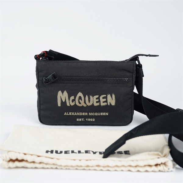 Túi Alexander Mcqueen đeo chéo đen (663144-603695) sz20 (TH) KG+