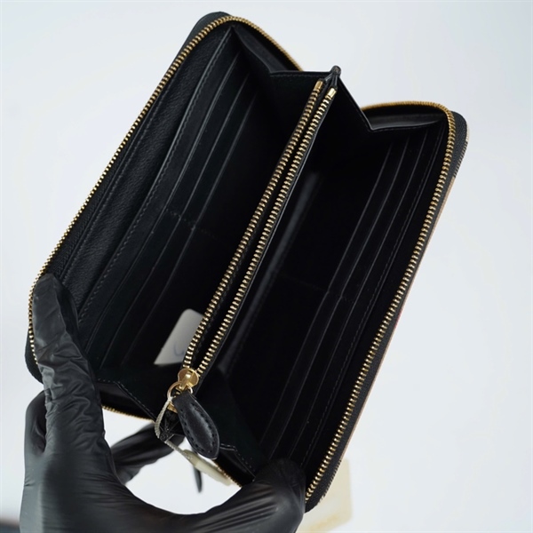 Ví BBR nâu phối đen có khóa zip (TH) KG+