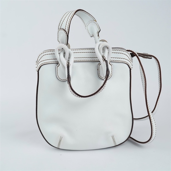 Túi Loewe trắng sz20 (TH) KG+