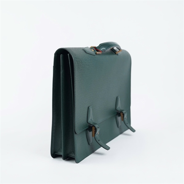 Túi LV cặp táp xanh lá đậm kèm túi da sz42 (TH) KG+