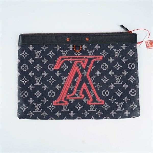Túi LV Clutch xanh hoa trắng (SP0128) sz35 (TH) KG+