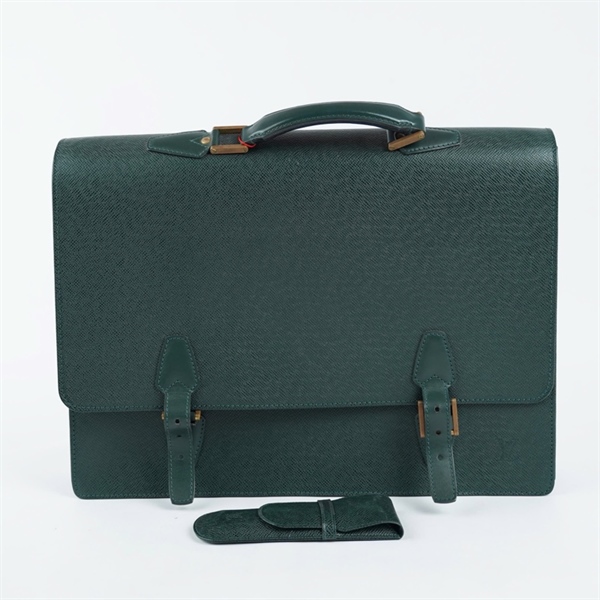 Túi LV cặp táp xanh lá đậm kèm túi da sz42 (TH) KG+
