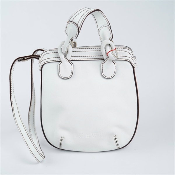 Túi Loewe trắng sz20 (TH) KG+