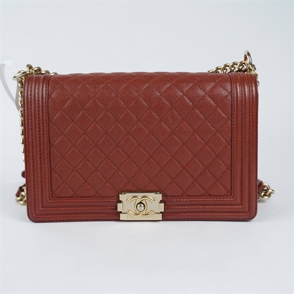 Túi Chanel Boy đỏ (20038959) sz28 (A-T) KG+