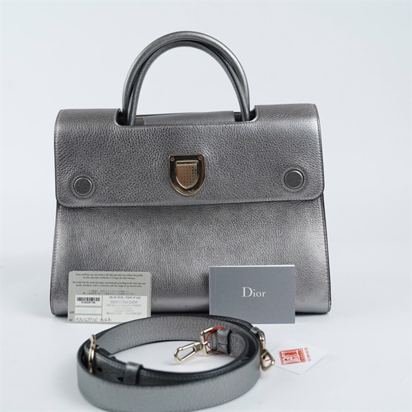 Túi Dior Handle 2 thẻ bạc sz29 (TH) KG+