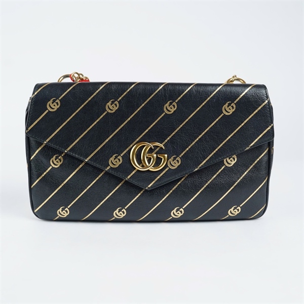 Túi GG Thiara double trắng đen (524822-213048) sz26 (TH) KG+