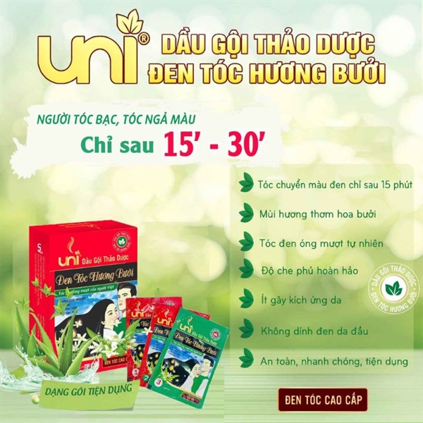 Đen tóc hương bưởi uni
