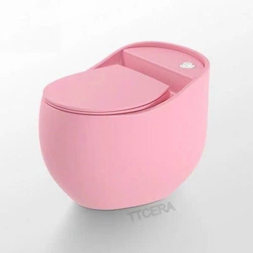 Bồn Cầu Trứng 1 Khối Màu Hồng BC017P