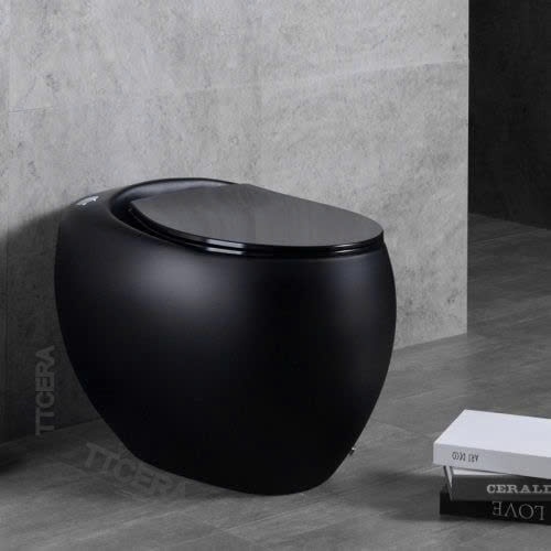 Bồn Cầu 1 Khối Màu Đen Xung Điện BC024