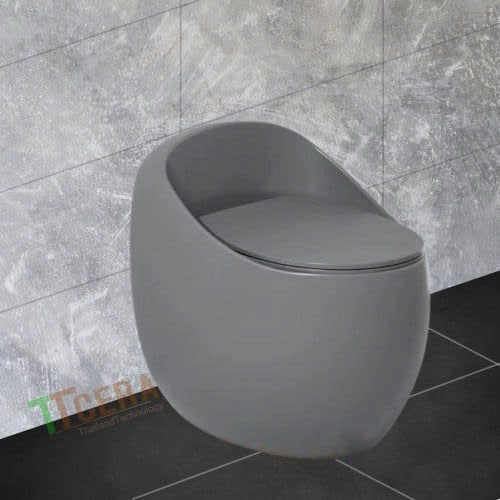 Bồn Cầu Trứng Màu Xám BC052