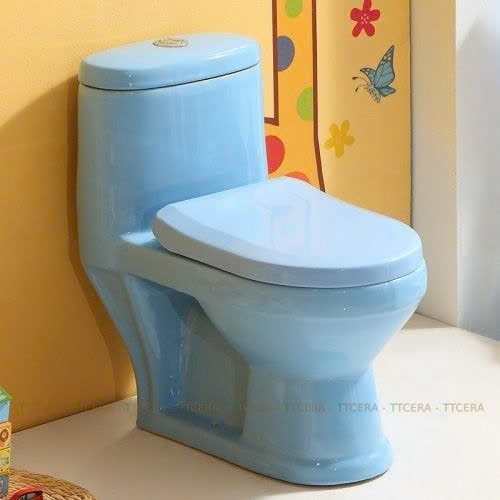 Bồn Cầu Trẻ Em Màu Xanh Dương BCTE-003XD