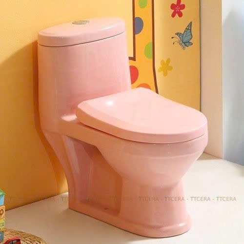 Bồn Cầu Trẻ Em Màu Hồng BCTE-005H
