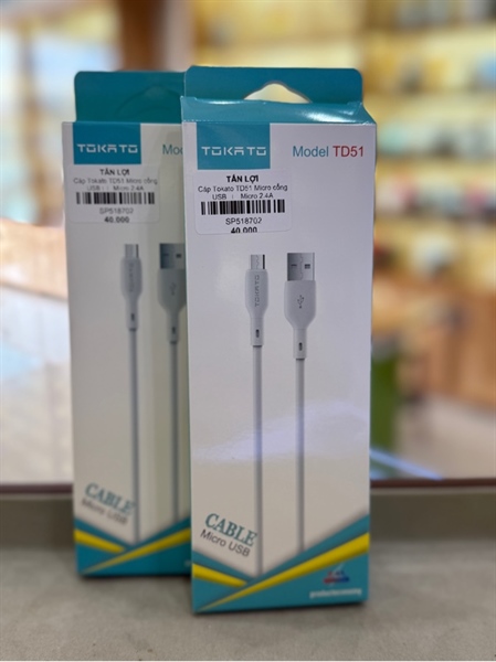 Cáp Tokato TD51 Micro cổng USB 𝙩𝙤 Micro 2.4A