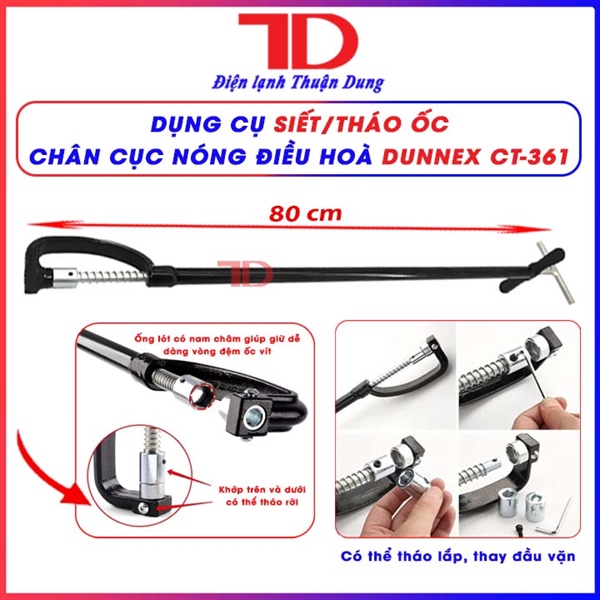 Cờ lê lắp đặt và tháo dỡ máy điều hòa Dunnex cỡ đầu 13,14, dùng cho tán M8, dùng được ren 13 (thùng 20 cái)