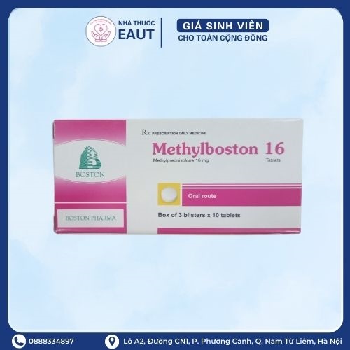 MethylBoston 16mg (hộp 3 vỉ x 10 viên)
