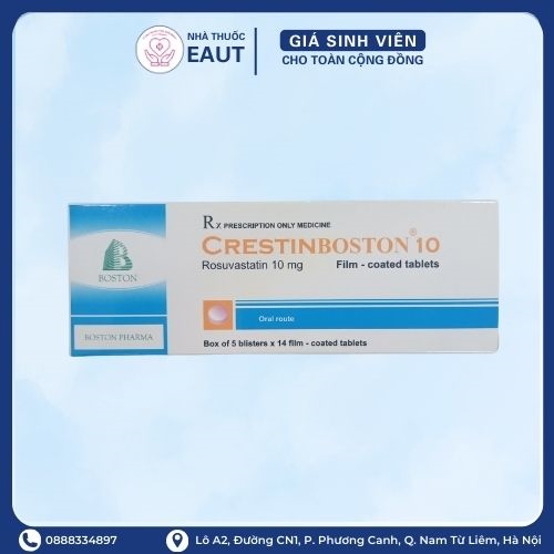 Crestin Boston 10 (hộp 5 vỉ x 14 viên)