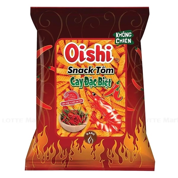 Bim Bim oishi Snack Tôm cay đặc biệt bịch 10 gói