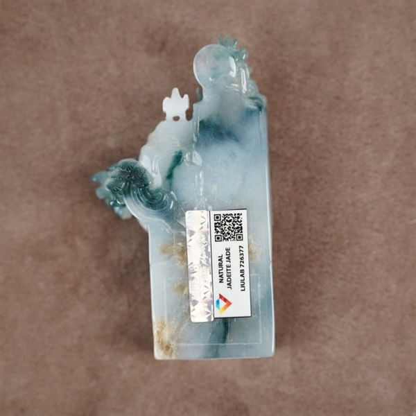 Ấn sơn thủy nếp băng hoa bay cam tím pha tuyết Guatemala 726377 KG+