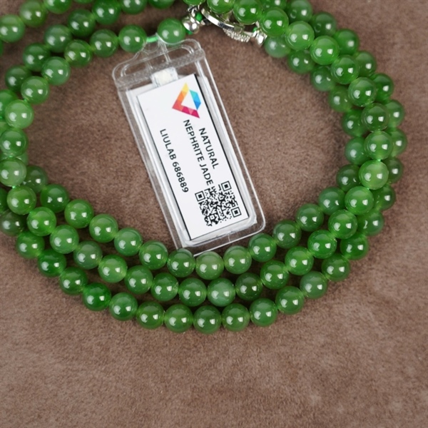 Chuỗi ngọc bích Gua 108 hạt ly6.13-5.99 (686889) KG+