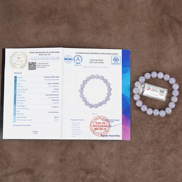 Vòng nếp băng tím 267686 Myanmar KG+