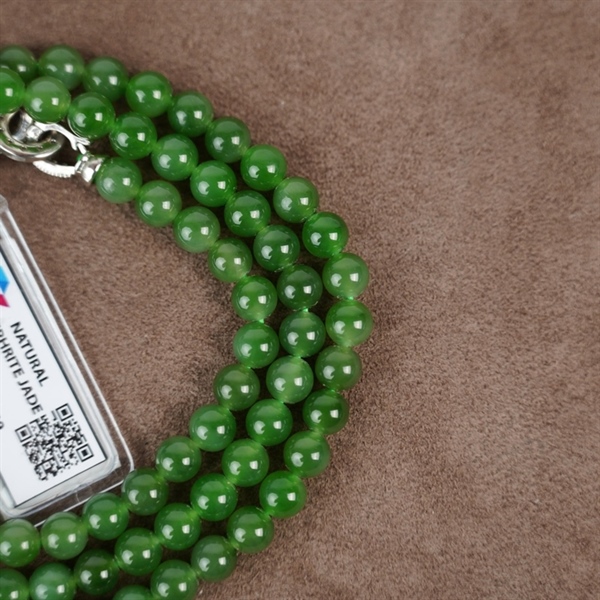 Chuỗi ngọc bích Gua 108 hạt ly6.13-5.99 (686889) KG+