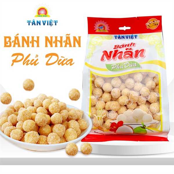 Bánh nhãn phủ dừa Tân Việt gói 160g