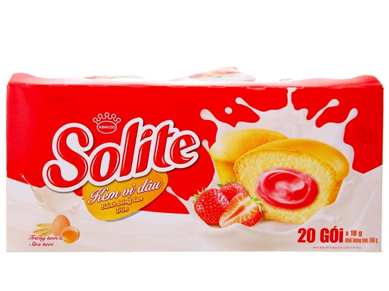 Bánh Solite vị dâu hộp 360g