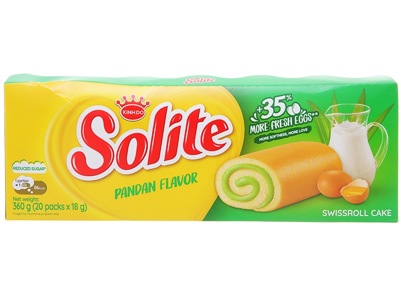 Bánh Solite vị lá dứa hộp 360g