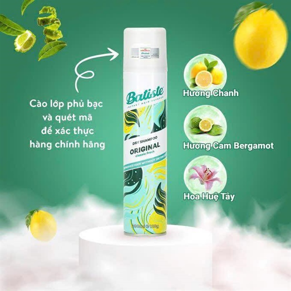 Dầu Gội Khô Batiste Original 200ml