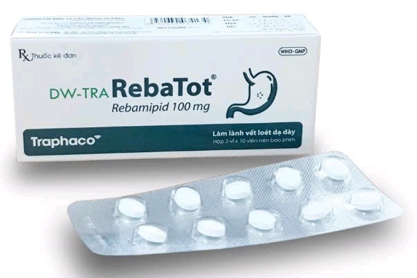 Thuốc DW-TRAREBATOT (Rebamipid 100mg) Traphaco (H/3 vỉ x 10 viên)