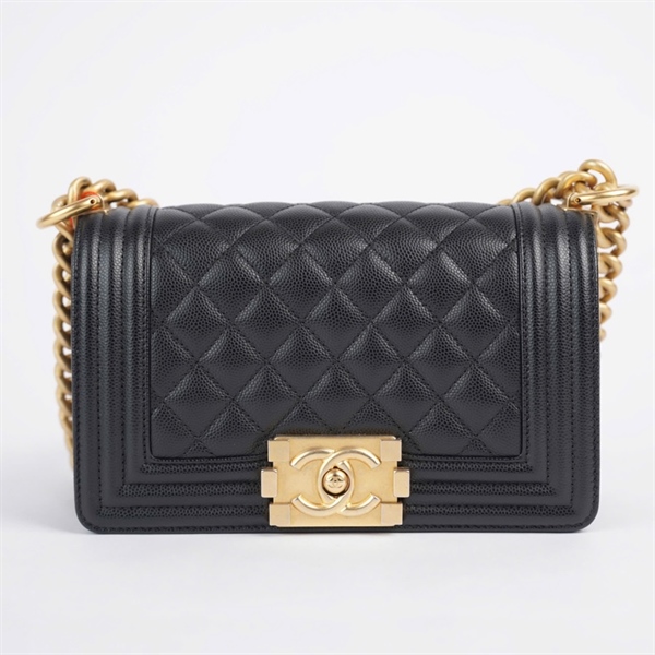 Túi Chanel Boy đen (K6CX30H5) sz20 (BQ) KG+