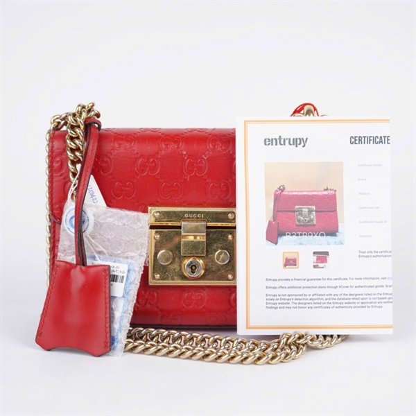 Túi GG Padlock đỏ có tag xanh (I021409919) sz20 (A-T) KG+