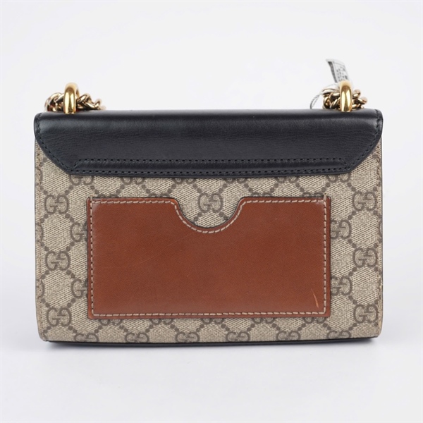 Túi GG Padlock xám nắp đen (D020011980) có tag xanh sz20 (A-T) KG+