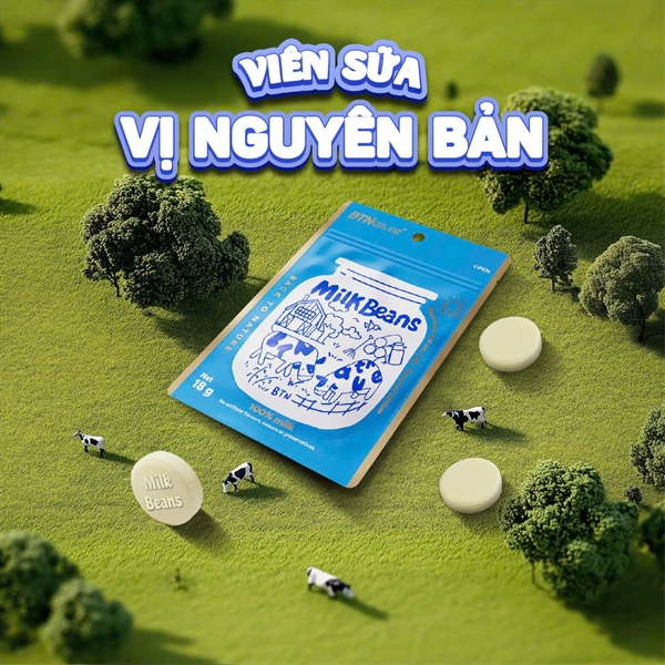 Viên sữa BTNature18g vị nguyên bản