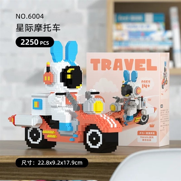 Bộ Xếp Hình Thỏ Du Lịch Xe Tay Ga (6004)